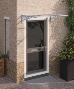 vidaXL Deurluifel 122x90 cm polycarbonaat grijs en transparant