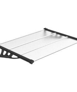 vidaXL Deurluifel 122x90 cm polycarbonaat zwart en transparant