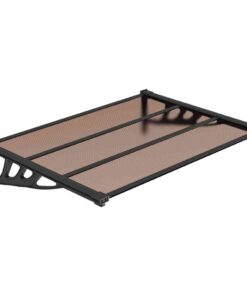 vidaXL Deurluifel 122x90 cm polycarbonaat zwart