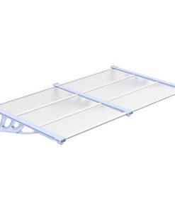 5x90 cm polycarbonaat grijs en transparant