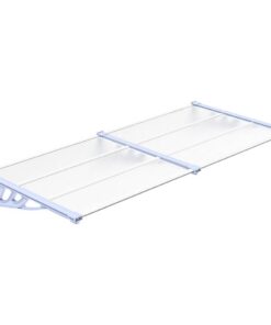vidaXL Deurluifel 199x90 cm polycarbonaat grijs en transparant