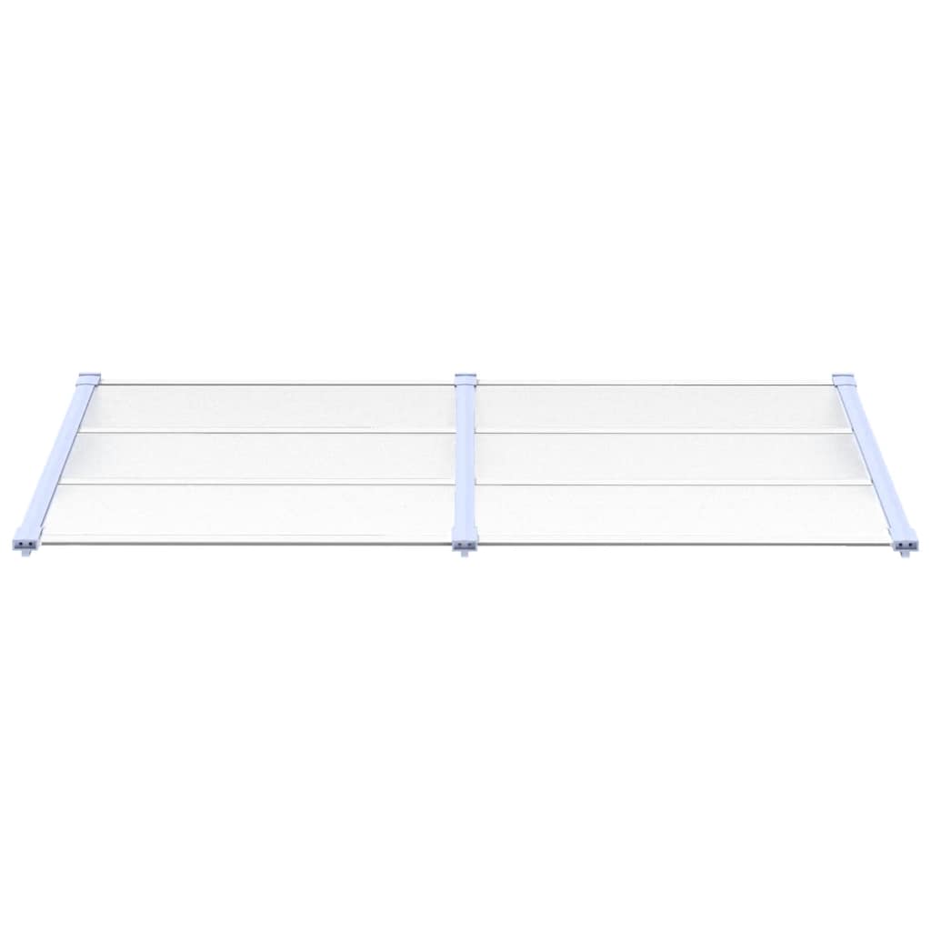 vidaXL Deurluifel 199x90 cm polycarbonaat grijs en transparant - Afbeelding 3