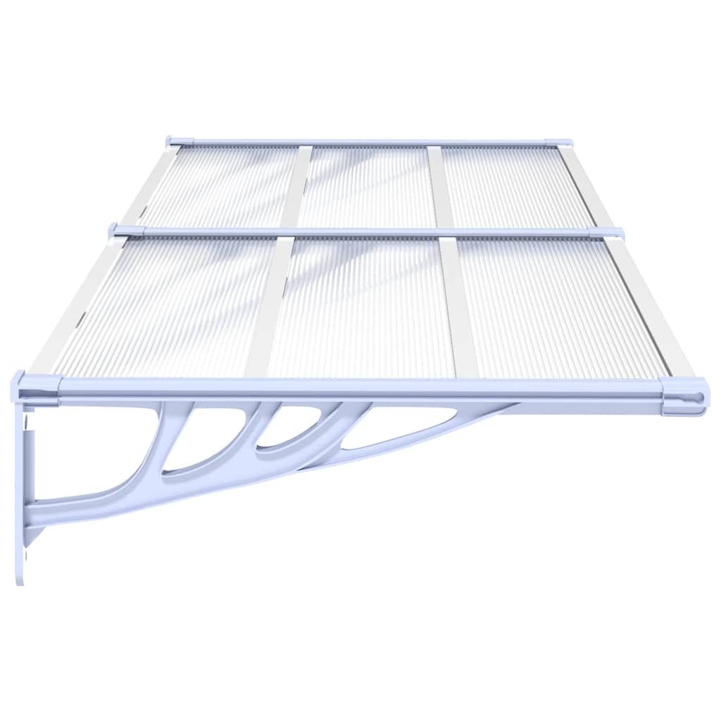 vidaXL Deurluifel 199x90 cm polycarbonaat grijs en transparant - Afbeelding 4