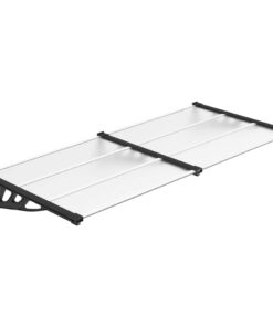 vidaXL Deurluifel 199x90 cm polycarbonaat zwart en transparant
