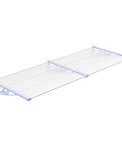 vidaXL Deurluifel 239x90 cm polycarbonaat grijs en transparant