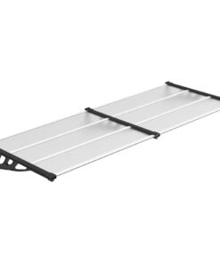 vidaXL Deurluifel 239x90 cm polycarbonaat zwart en transparant
