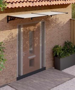 vidaXL Deurluifel 239x90 cm polycarbonaat zwart en transparant