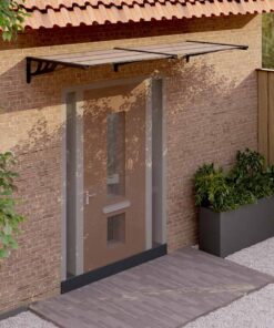 vidaXL Deurluifel 239x90 cm polycarbonaat zwart