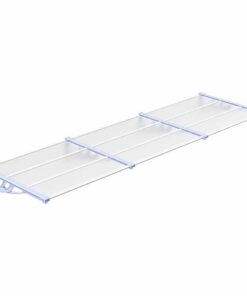 5x90 cm polycarbonaat grijs en transparant