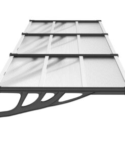 5x90 cm polycarbonaat zwart en transparant