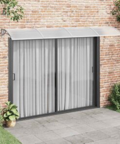 vidaXL Deurluifel 350x75 cm polycarbonaat grijs en transparant