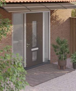 vidaXL Deurluifel 350x75 cm polycarbonaat zwart