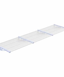 5x90 cm polycarbonaat grijs en transparant