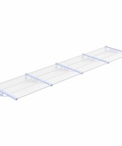 vidaXL Deurluifel 396x90 cm polycarbonaat grijs en transparant