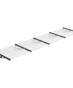 vidaXL Deurluifel 396x90 cm polycarbonaat zwart en transparant