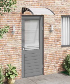 vidaXL Deurluifel 80x75 cm polycarbonaat zwart en transparant