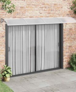 vidaXL Deurluifel Grijs 350x100 cm Polycarbonaat