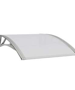 vidaXL Deurluifel Grijs en Transparant 100x75 cm Polycarbonaat