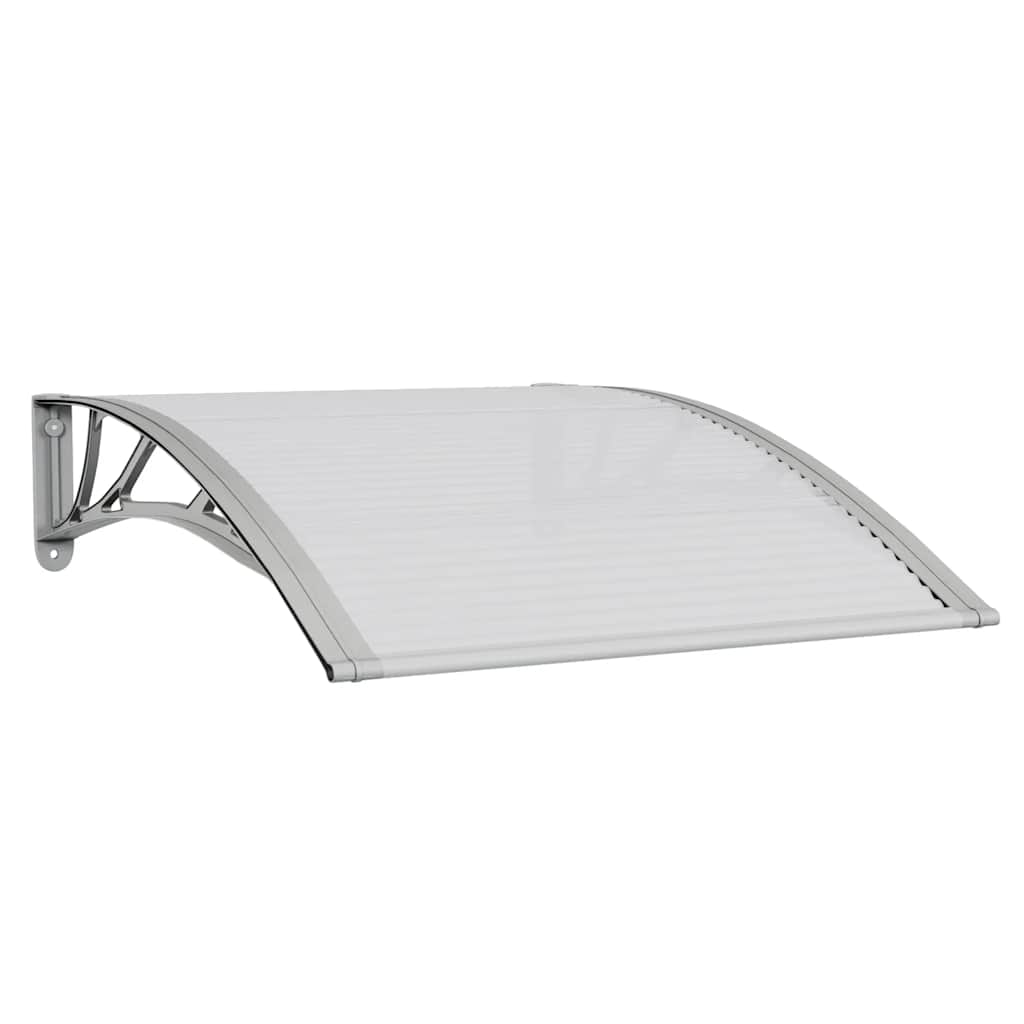 vidaXL Deurluifel Grijs en Transparant 100x75 cm Polycarbonaat