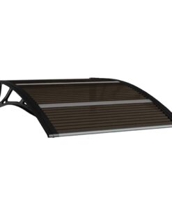 vidaXL Deurluifel Zwart 100x75 cm Polycarbonaat