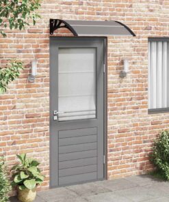 vidaXL Deurluifel Zwart 100x75 cm Polycarbonaat