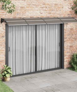 vidaXL Deurluifel Zwart 350x100 cm Polycarbonaat