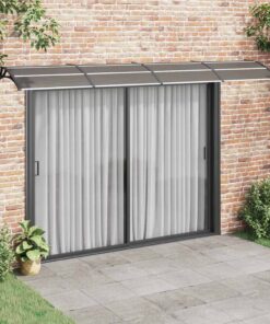 vidaXL Deurluifel Zwart 400x100 cm Polycarbonaat