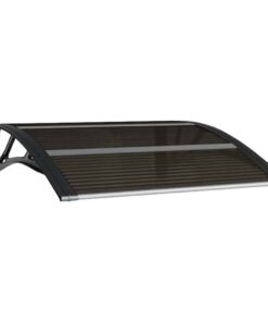 vidaXL Deurluifel Zwart 80x75 cm Polycarbonaat