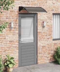 vidaXL Deurluifel Zwart 80x75 cm Polycarbonaat