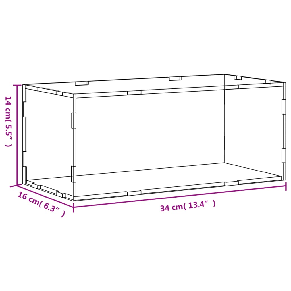 vidaXL Displaybox transparant 34x16x14 cm acryl - Afbeelding 6