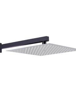 vidaXL Douchearm vierkant 40 cm roestvrij staal 201 zwart