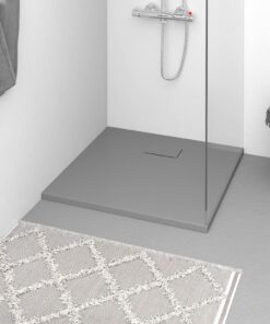 vidaXL Douchebak 80x80 cm SMC grijs