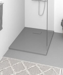 vidaXL Douchebak 90x70 cm SMC grijs