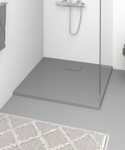 vidaXL Douchebak 90x80 cm SMC grijs