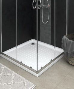 vidaXL Douchebak met noppen 90x90x4 cm ABS wit