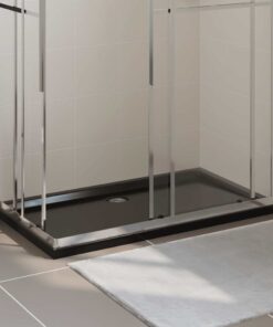 vidaXL Douchebak rechthoekig 70x120 cm ABS zwart