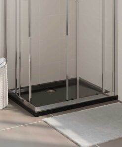 vidaXL Douchebak rechthoekig 70x90 cm ABS zwart