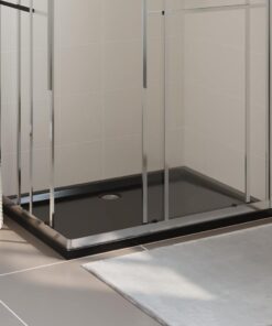 vidaXL Douchebak rechthoekig 80x110 cm ABS zwart