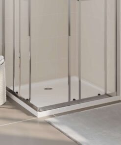 vidaXL Douchebak rechthoekig 80x90 cm ABS wit