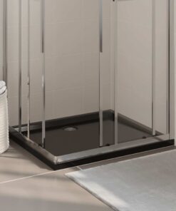 vidaXL Douchebak rechthoekig 80x90 cm ABS zwart