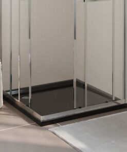 vidaXL Douchebak vierkant 90x90 cm ABS zwart
