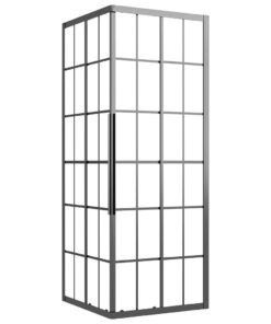 vidaXL Douchecabine 70x70x180 cm mat ESG zwart