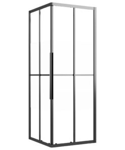 vidaXL Douchecabine 80x80x180 cm halfmat ESG zwart