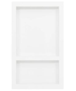 vidaXL Douchenis met 2 vakken 41x69x9 cm hoogglans wit