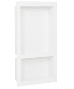 vidaXL Douchenis met 2 vakken 41x69x9 cm hoogglans wit