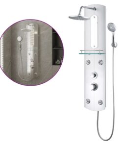 vidaXL Douchepaneel 25x43x110 cm zilverkleurig