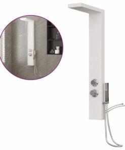vidaXL Douchepaneelsysteem aluminium wit