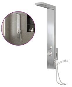 vidaXL Douchepaneelsysteem vierkant roestvrij staal