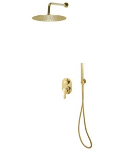 vidaXL Douchesysteem roestvrij staal 201 goudkleurig