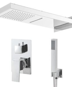 vidaXL Douchesysteem roestvrij staal 201 zilverkleurig